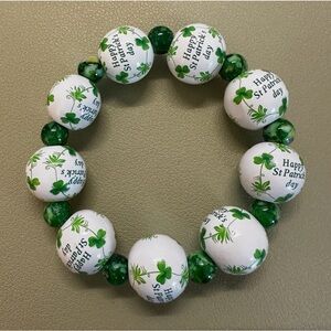 St. Patrick's Day Beaded Bracelet